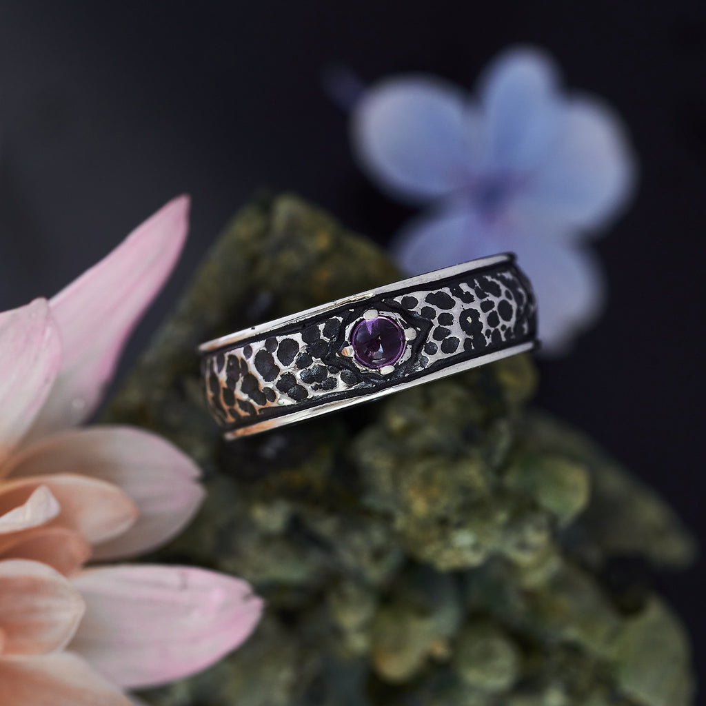 Amethyst wedding ring Lilian