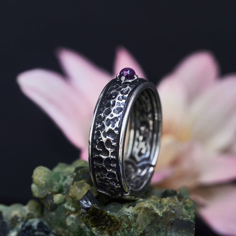 Ring for women with amethyst "Lilian" BlackTreeLab