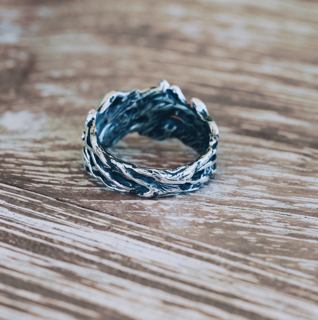 Moonstone engagement ring for women "Infinity"