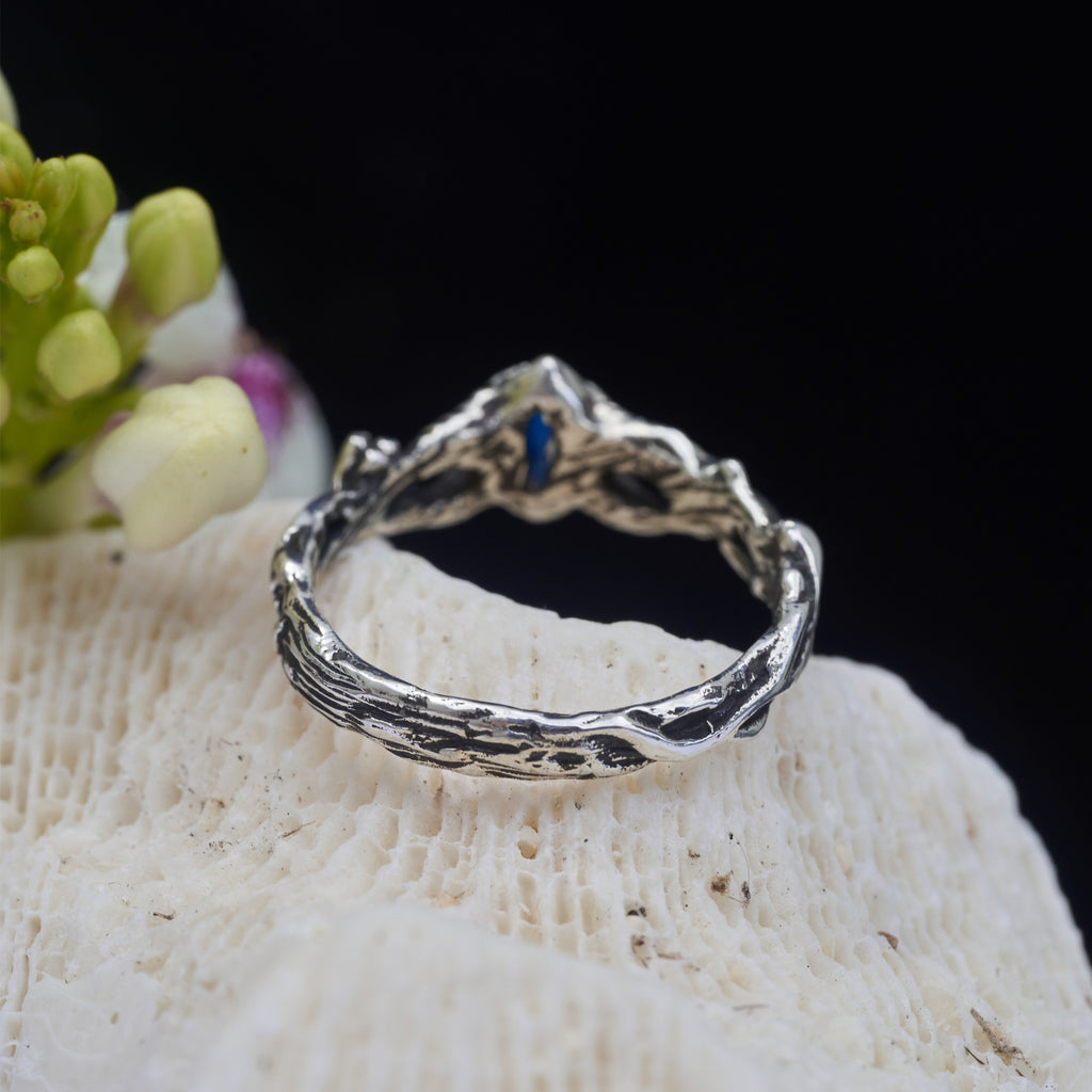 Boulder Fire Opal Ring "Evlin" BlackTreeLab