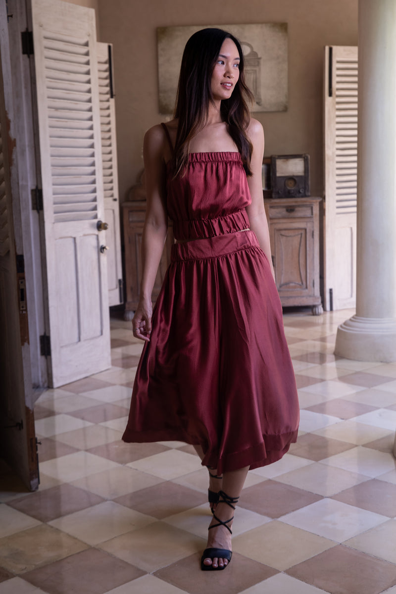 Burgundy Silk Set BlackTreeLabel