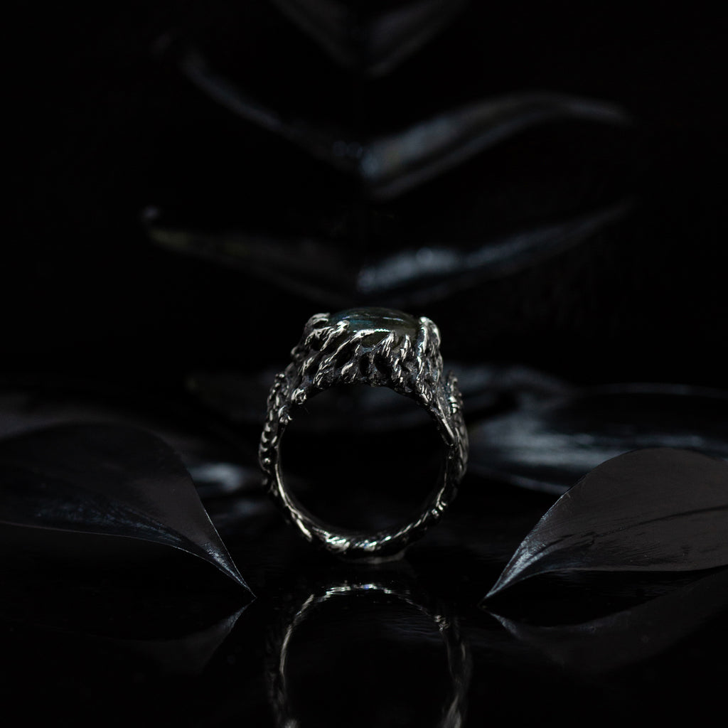 Men's Dragon Labradorite Ring by BlackTreeLab