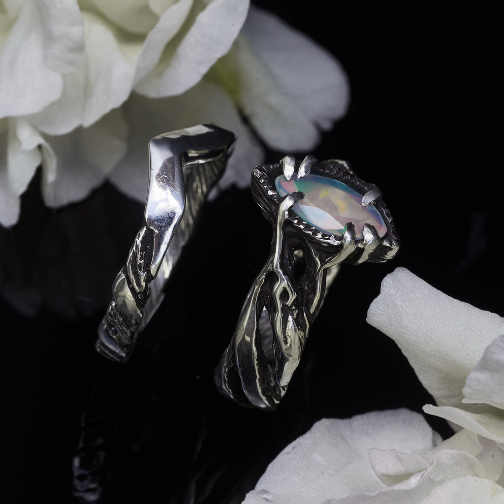 Fire Opal Engagement Ring Vivienne