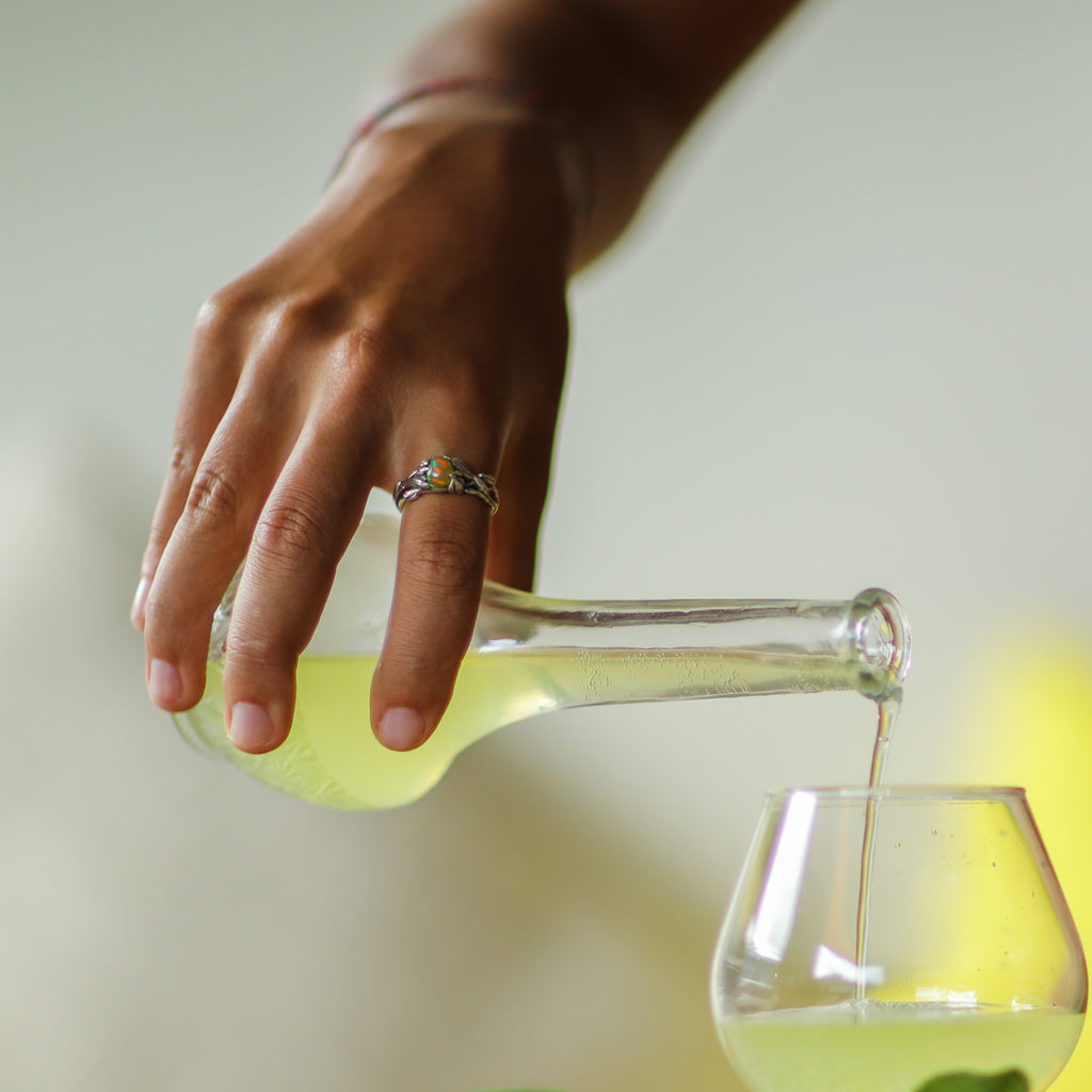 Fire Opal Engagement Ring Elle