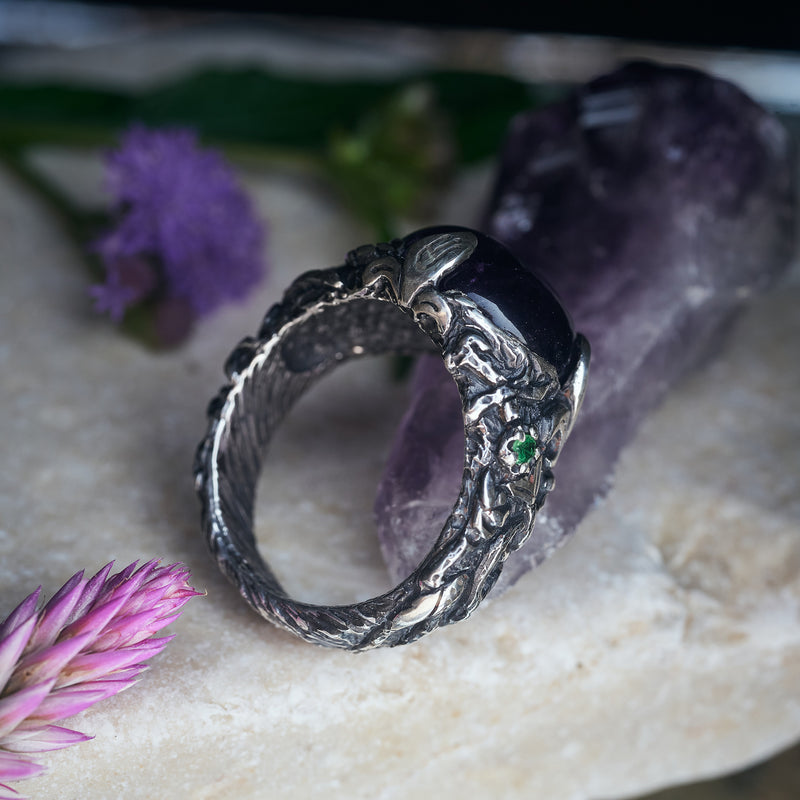 Amethyst ring "Maeve" by BlackTreeLab