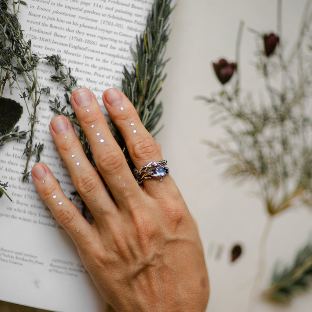 Engagement rings set "Louise" and wedding band