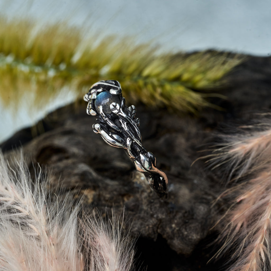 Labradorite Engagement Ring “Morgan” by BlackTreeLab
