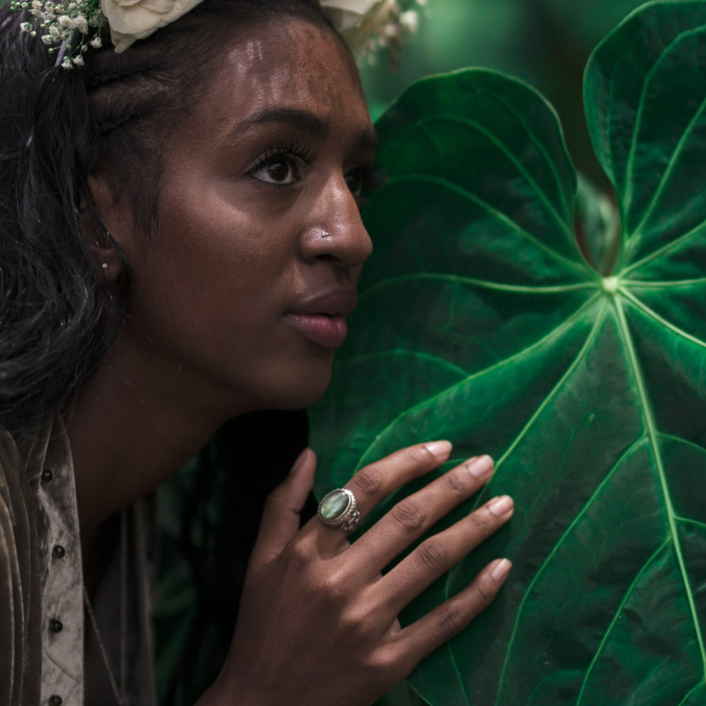Labradorite Statement Ring Tibet