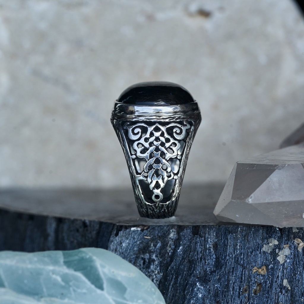 Silver Labradorite Ring "Kongo"