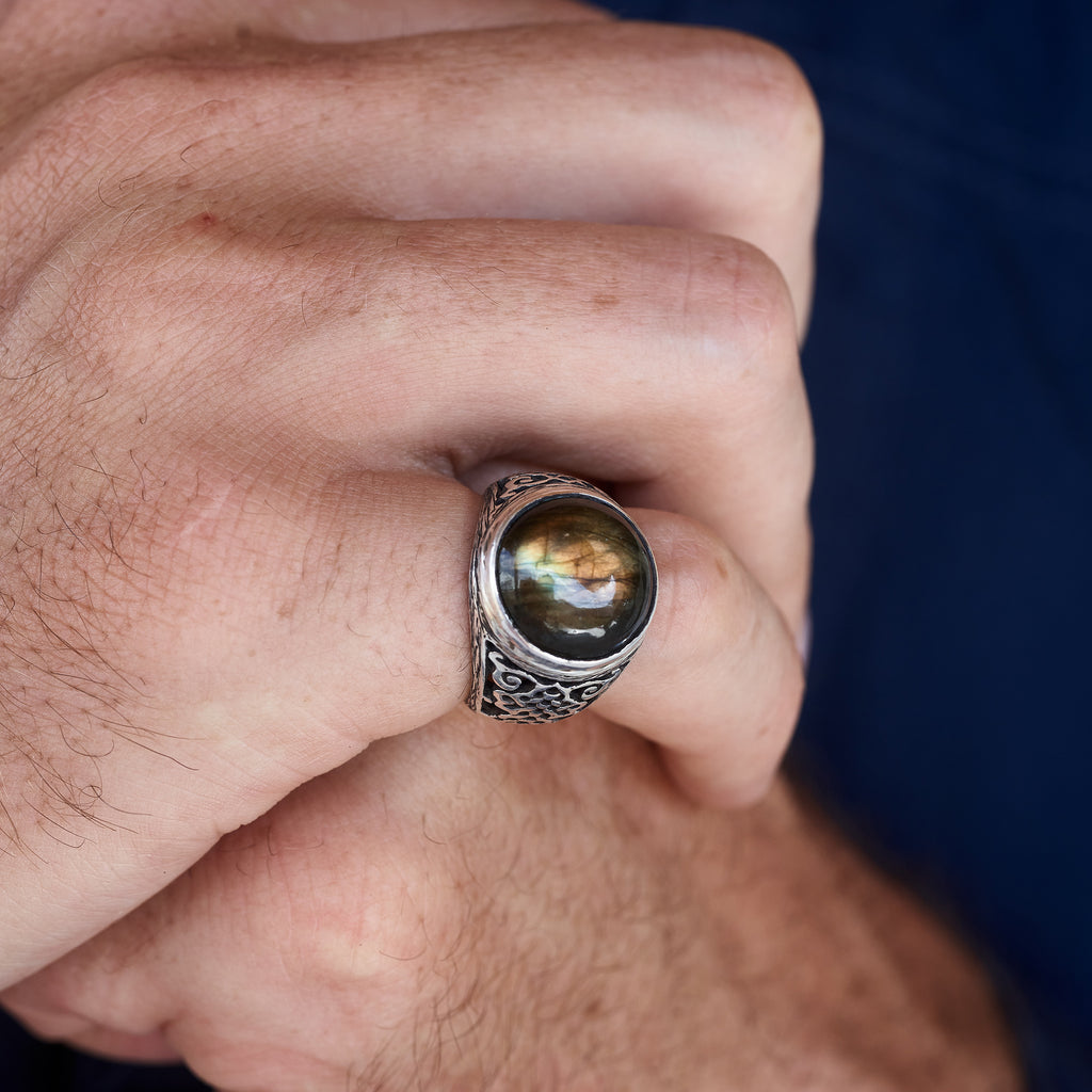 Labradorite Ring "Kongo" for men