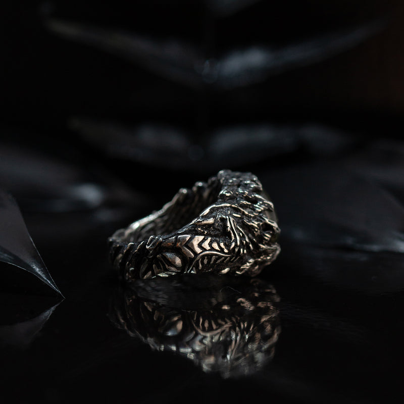 Labradorite Men's Ring Dragon