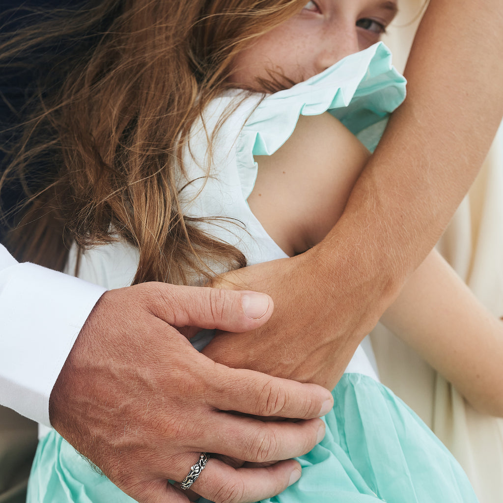 Men's wedding Sterling Silver band "Mio"