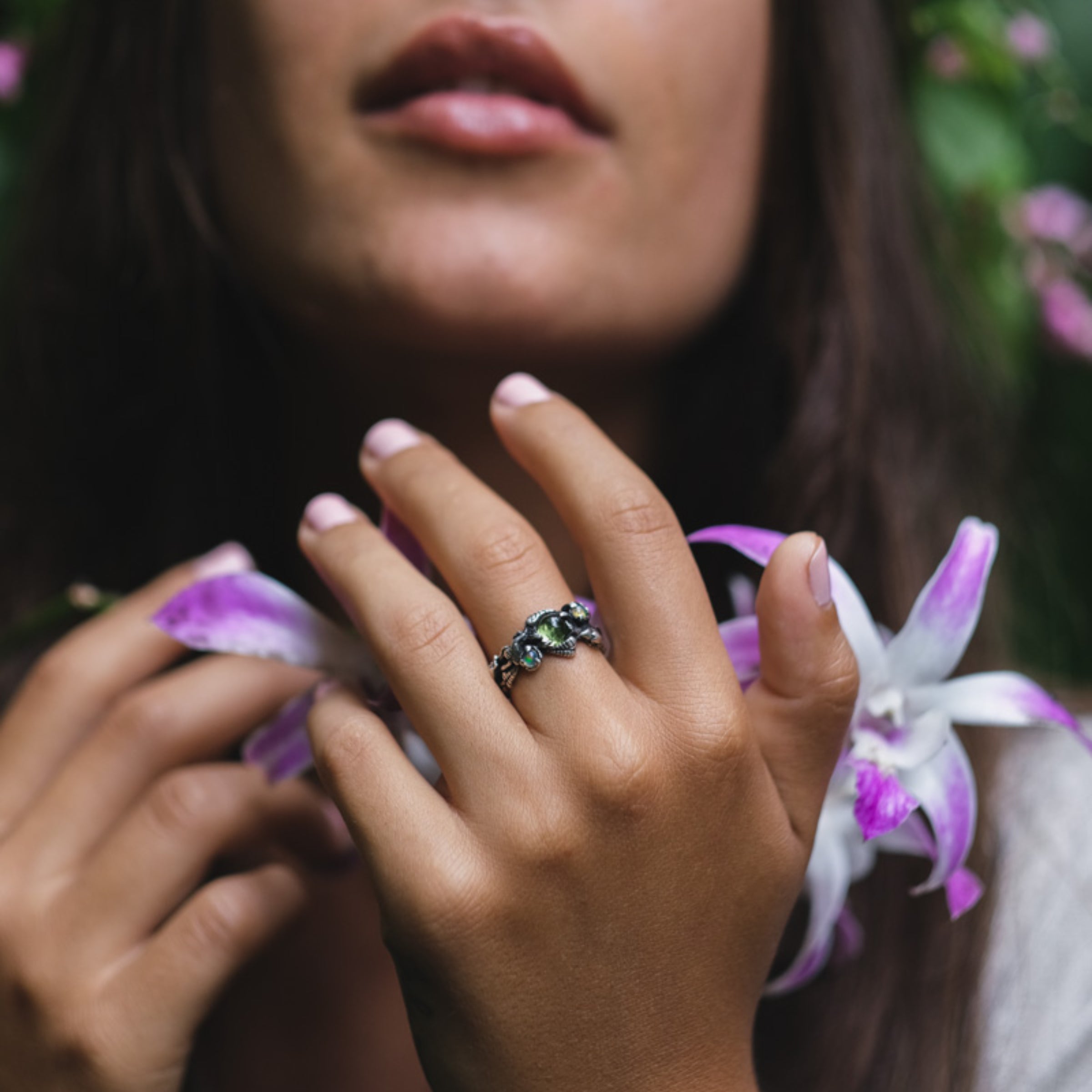 Peridot and Opal ring Angie