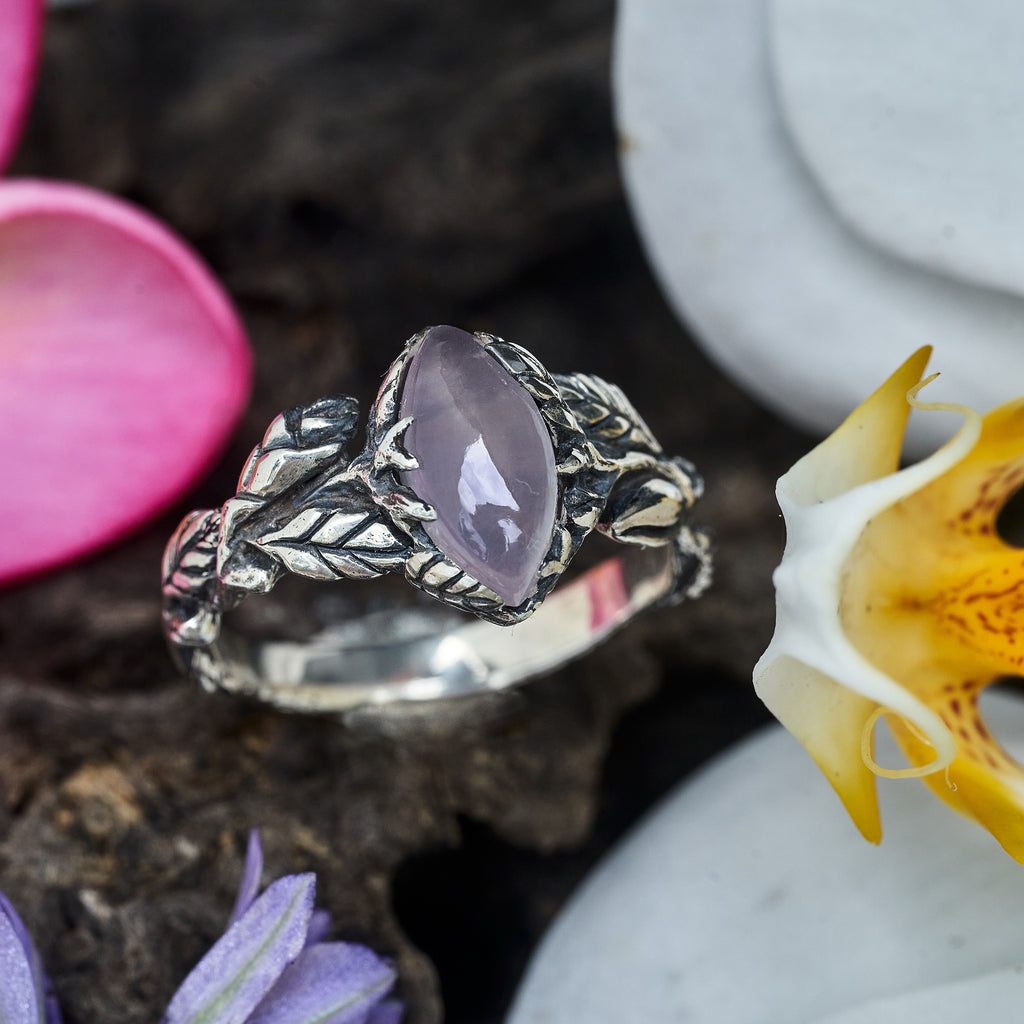 Rose Quartz Engagement Ring "Romy"
