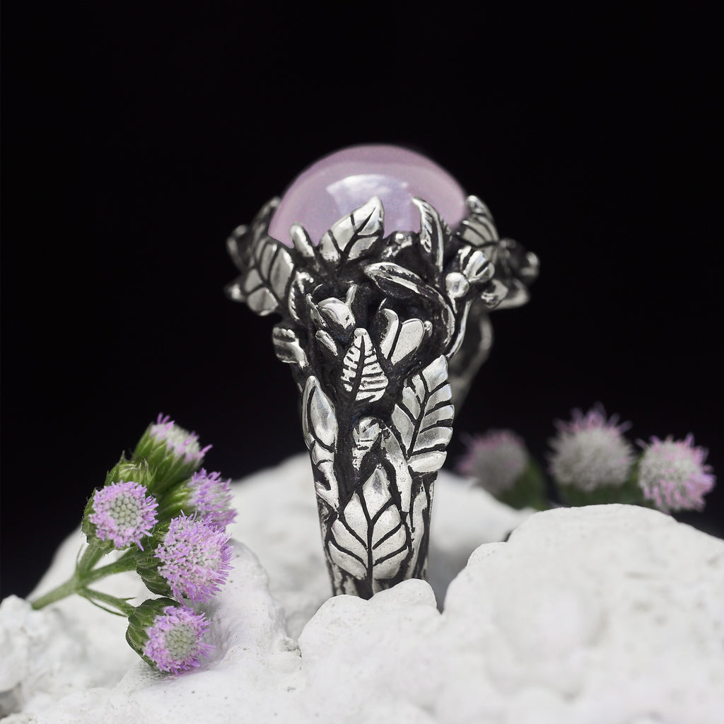 Rose Quartz Ring "Blush" by BlackTreeLab