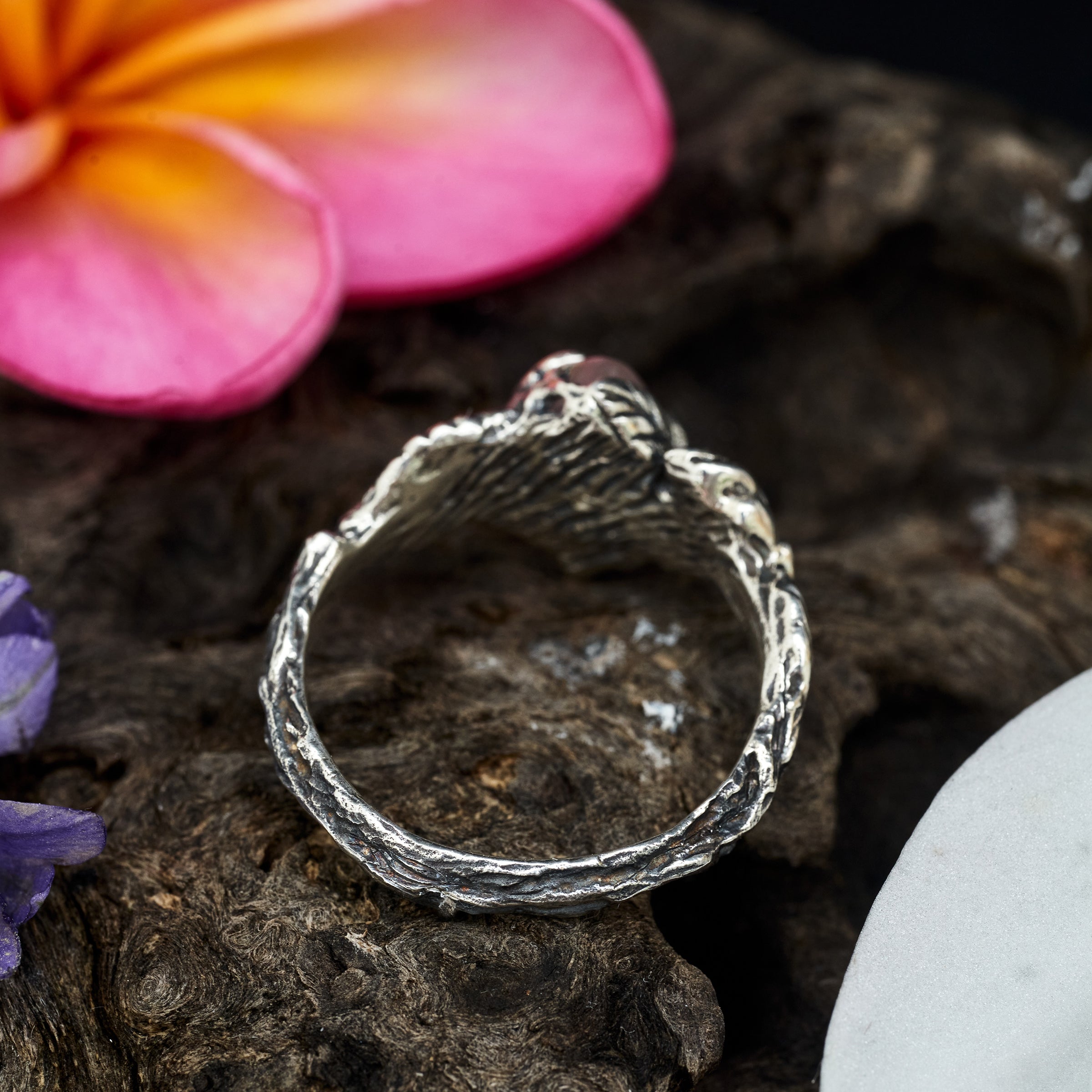 Rose Quartz Sterling Silver Ring 