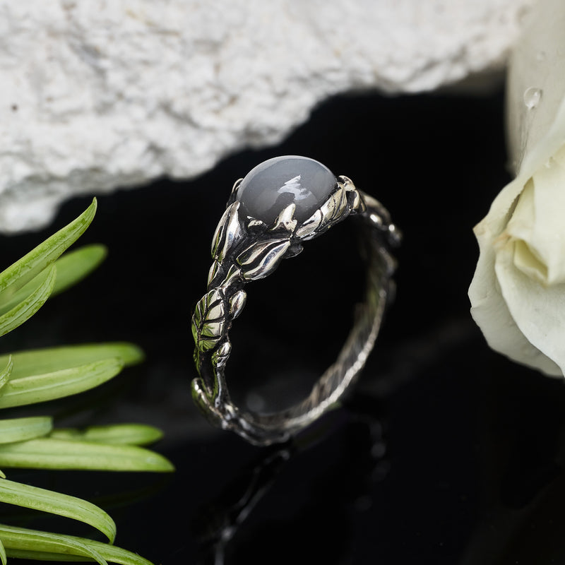 Moonstone Wedding Ring by BlackTreeLab