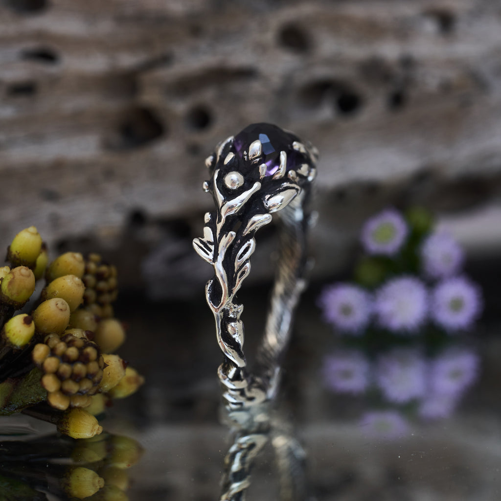 Amethyst Ring for women "Ione"