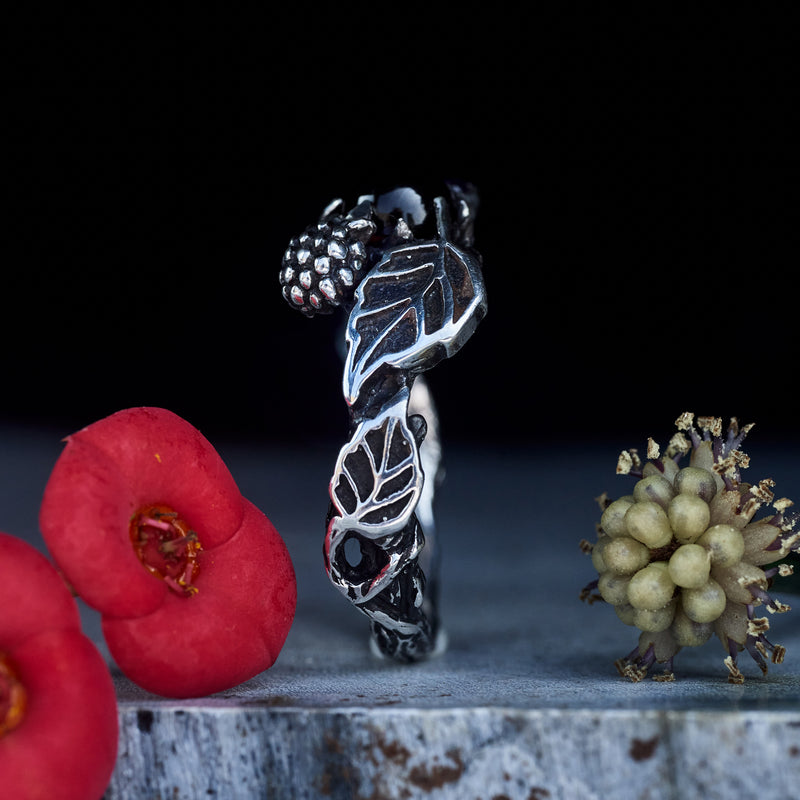 Garnet ring 'Raspberry" by BlackTreeLab