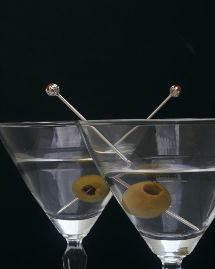 Sterling Silver Martini Cocktail Picks Set of 2 by BlackTreeLab