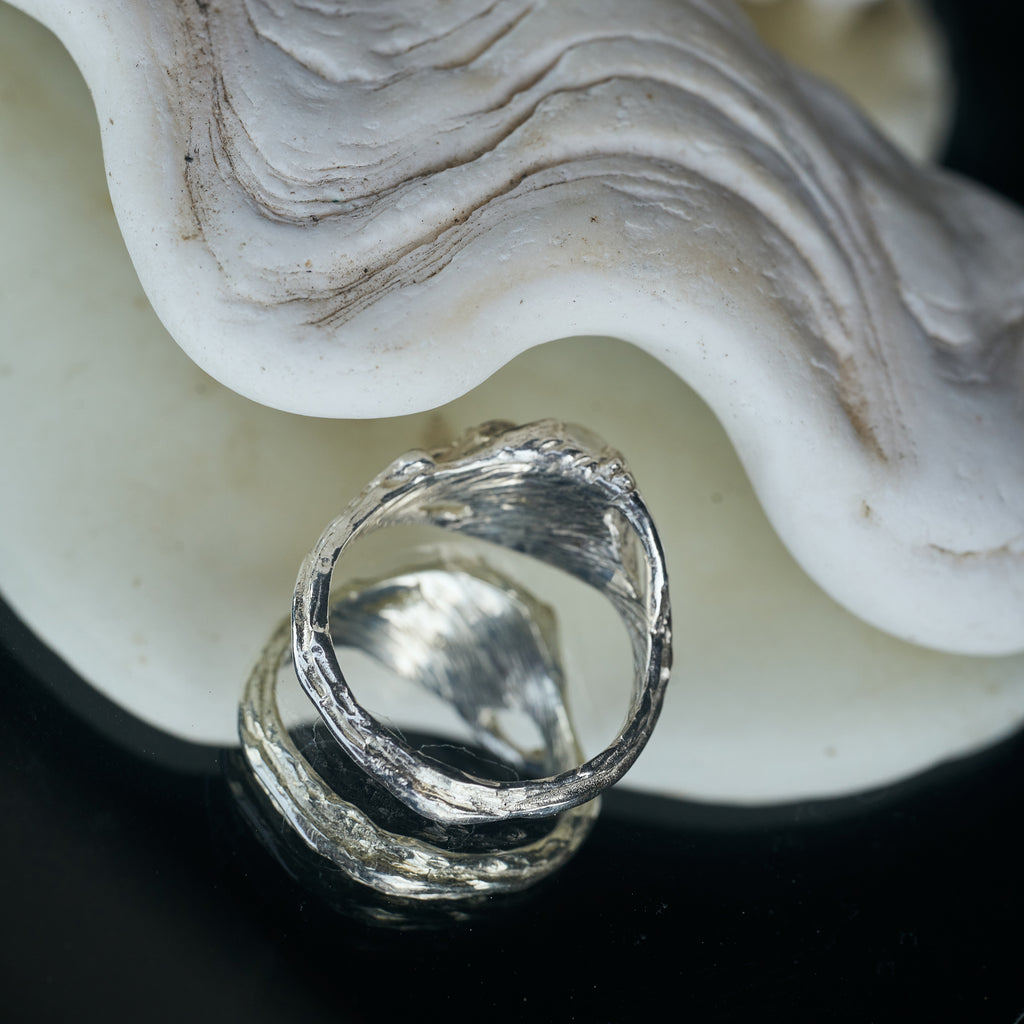 Sterling Silver Moonstone engagement ring "Ariel"