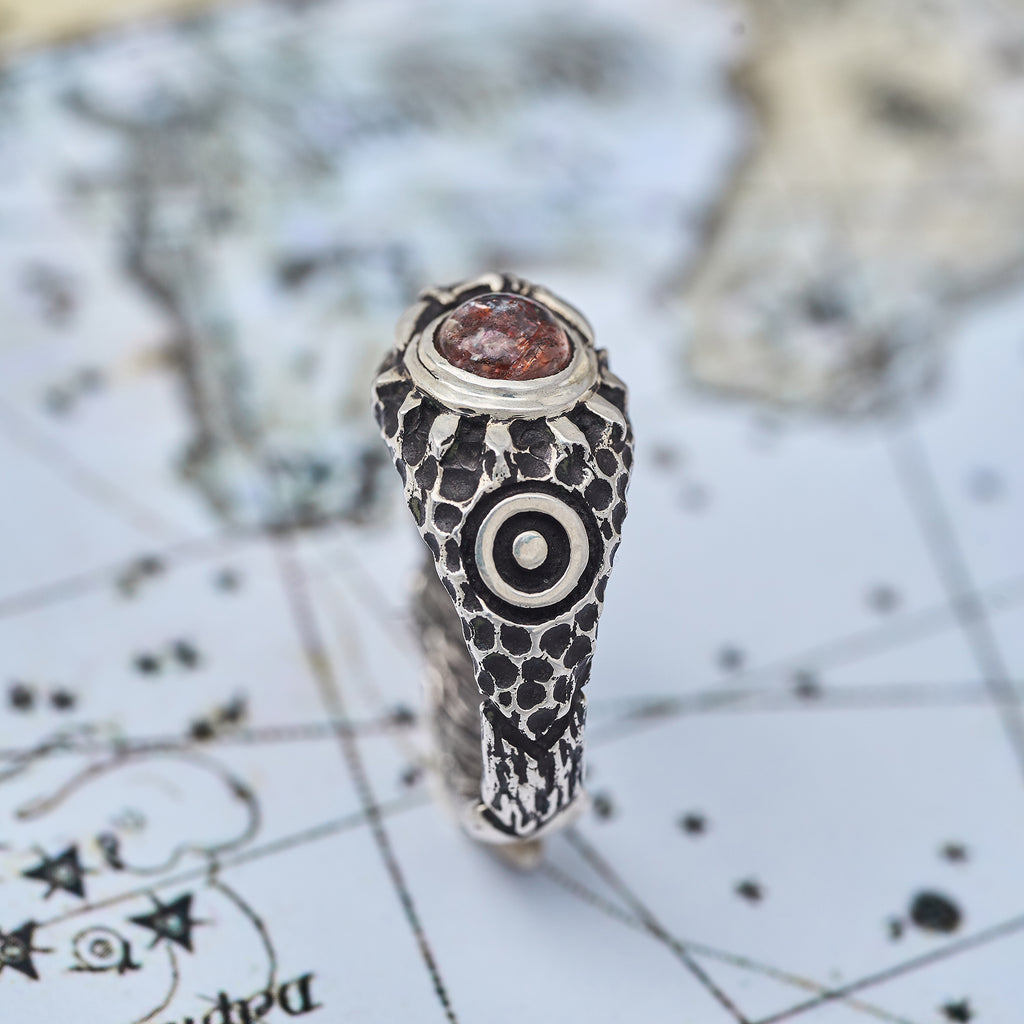 Celestial Sunstone ring "Skytale"