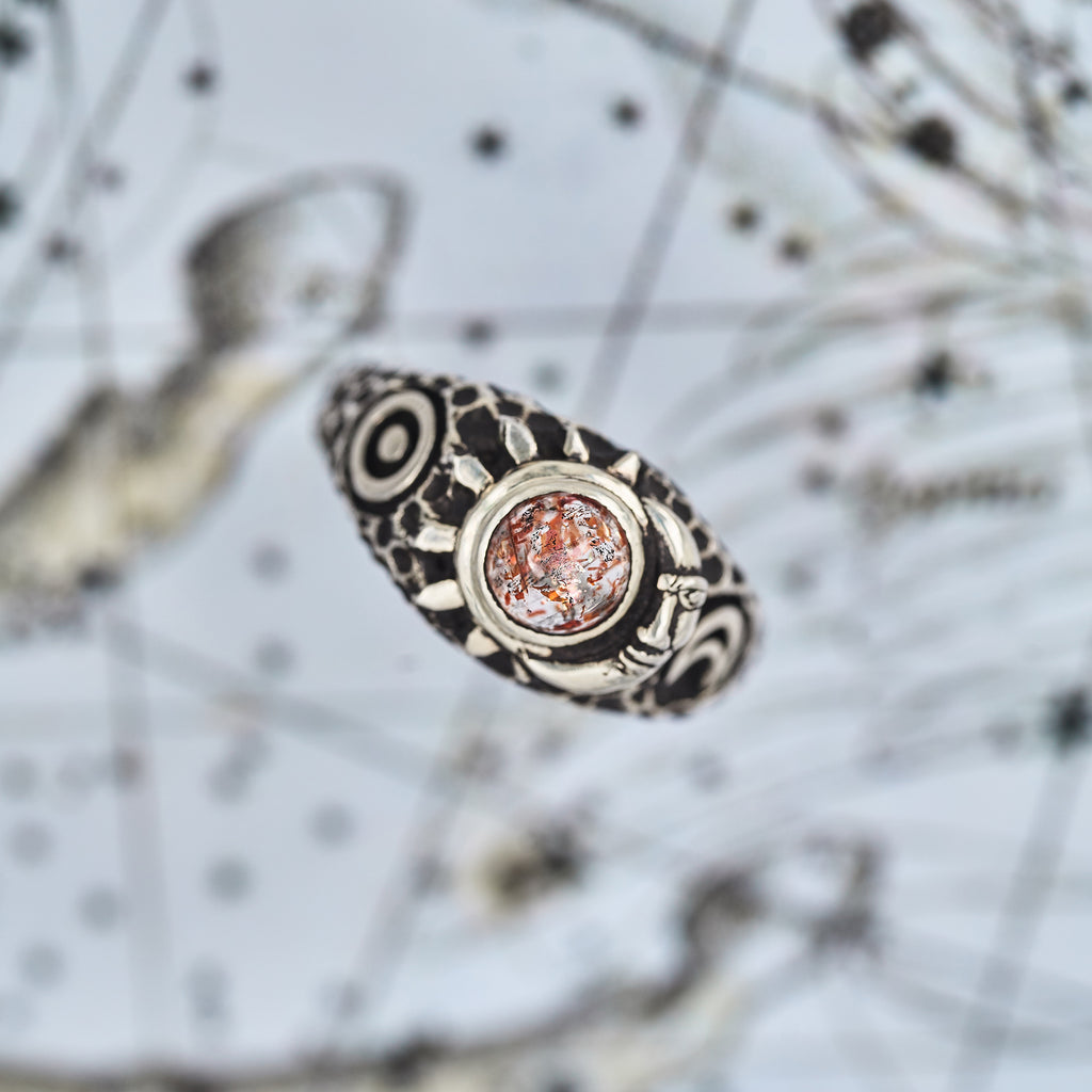 Celestial Sunstone ring "Skytale"