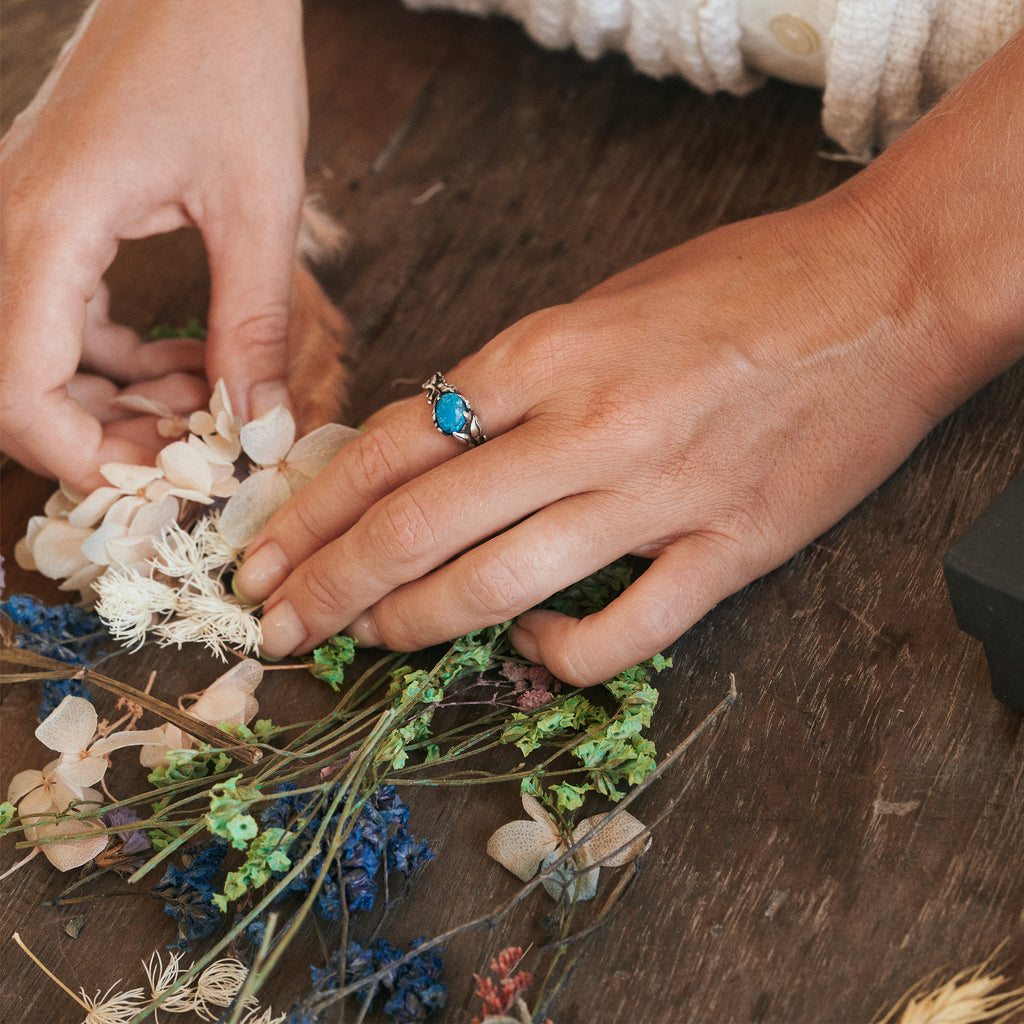 Engagement Turquoise Ring "Dakota"