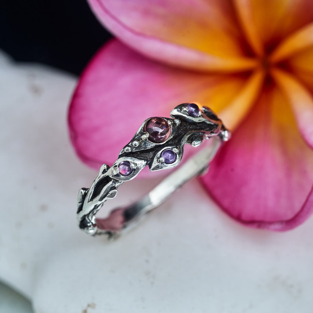 Pink Tourmaline Ring "Berry" 