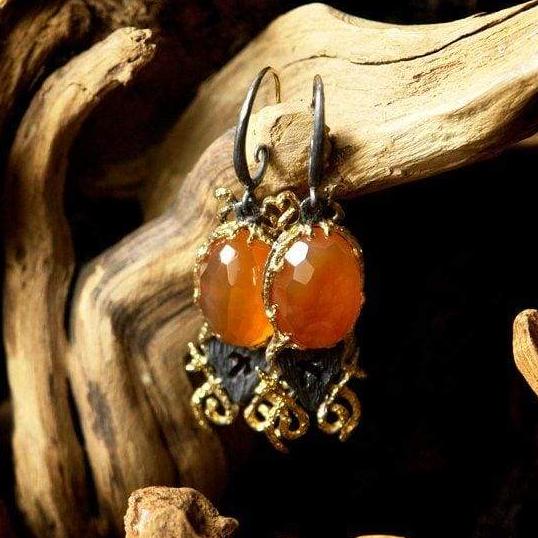 Dangle and drop earrings "Mongolian Veld" - blacktreelab