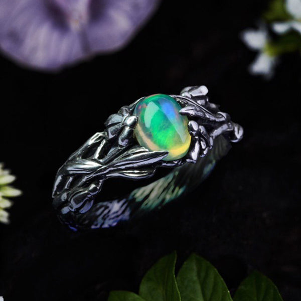 Fire Opal Ring "Elle"
