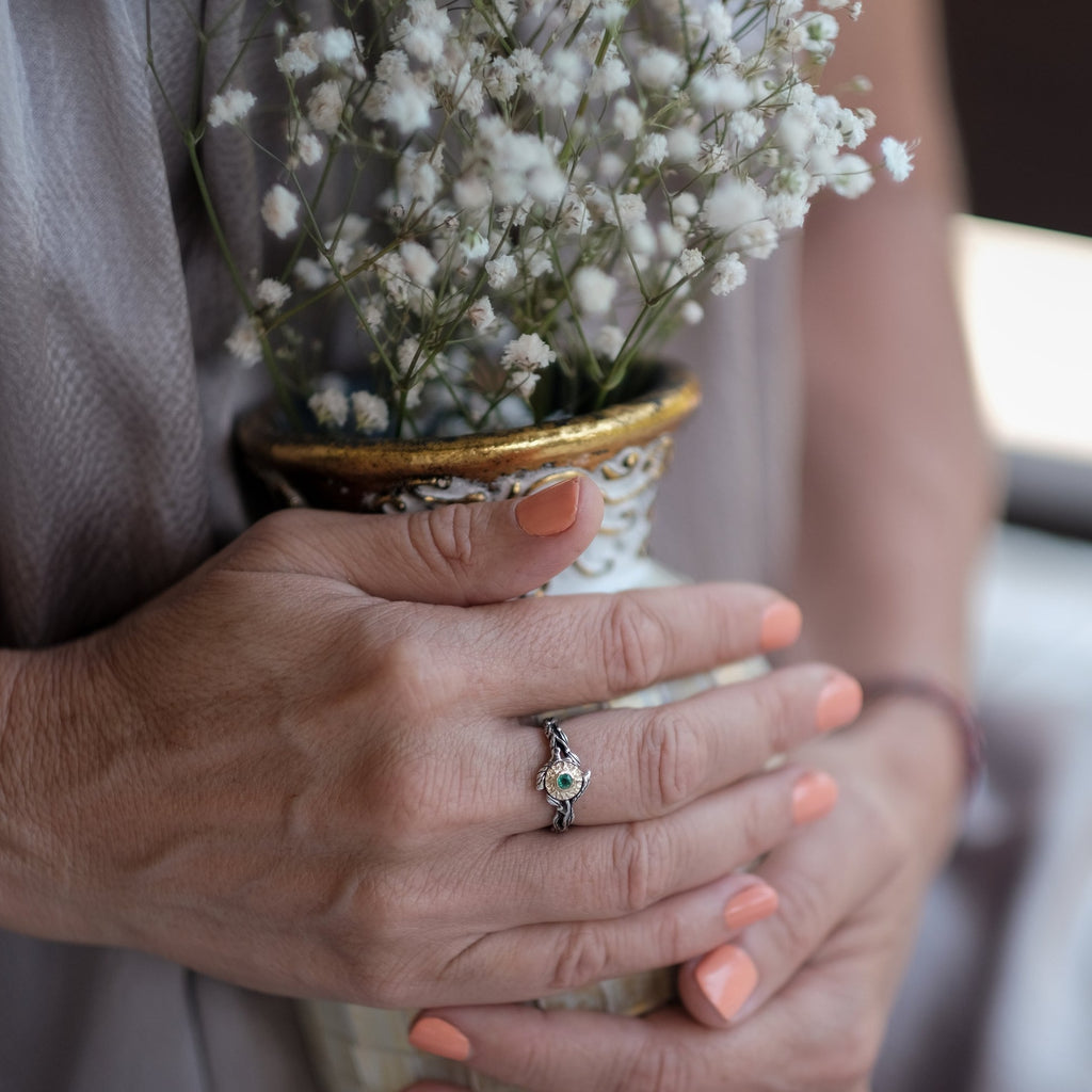 Emerald engagement ring
