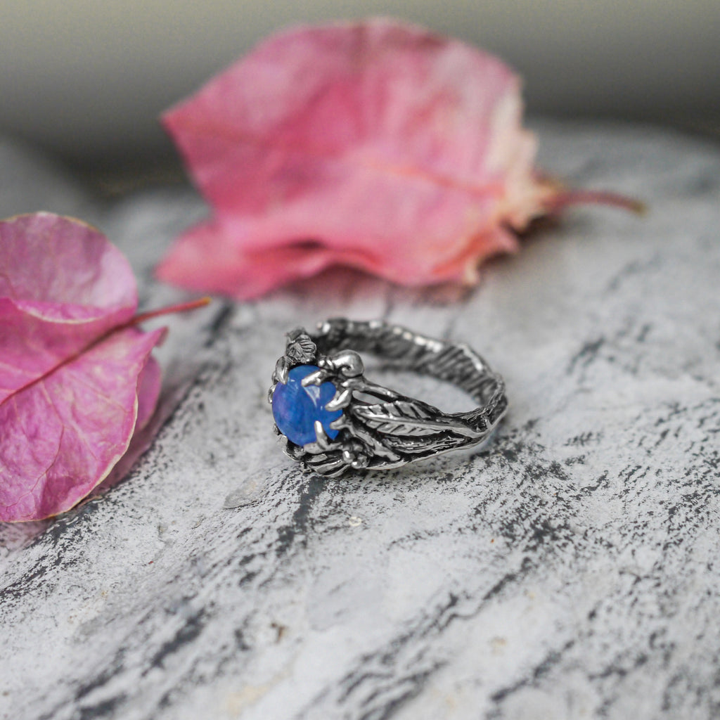 Sterling Silver Kyanite Ring "Indian Summer" - blacktreelab