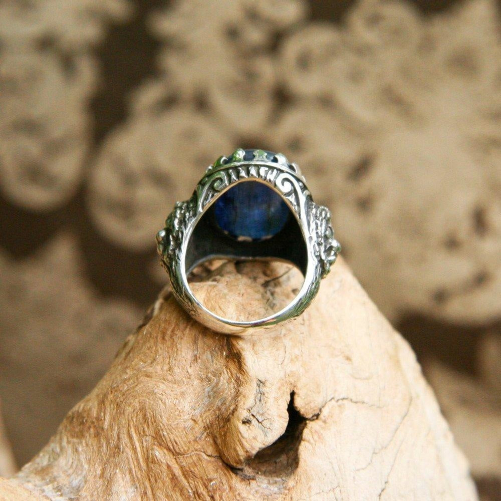Men's Sterling Silver Kyanite ring 