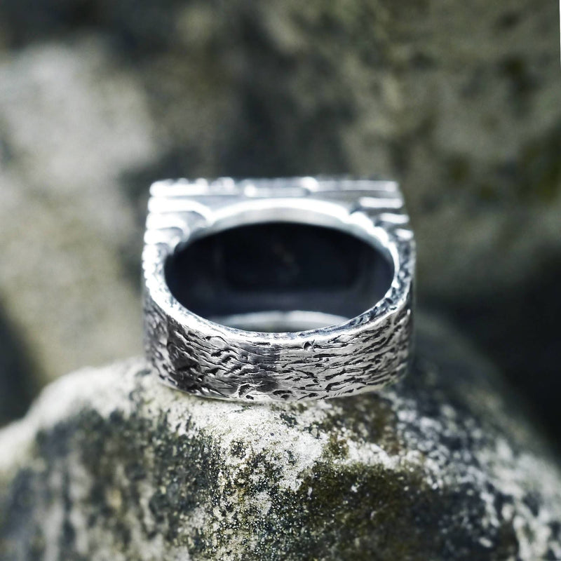 Mens Sterling Silver labradorite Ring "Neo" READY TO SHIP, Finnish spectrolite ring, mens ring, mens jewelry, mens gemstone ring - blacktreelab