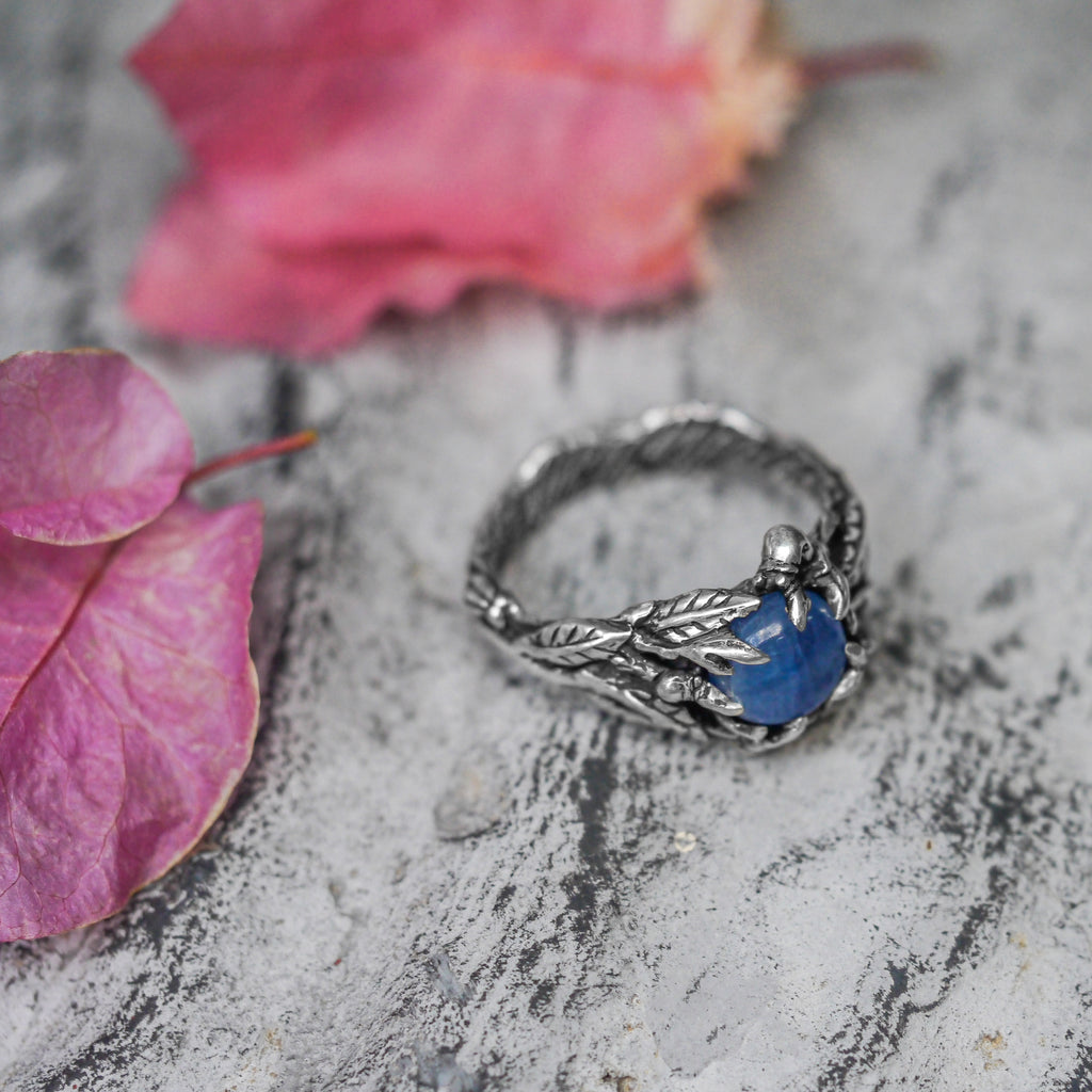 Sterling Silver Kyanite Ring "Indian Summer" - blacktreelab