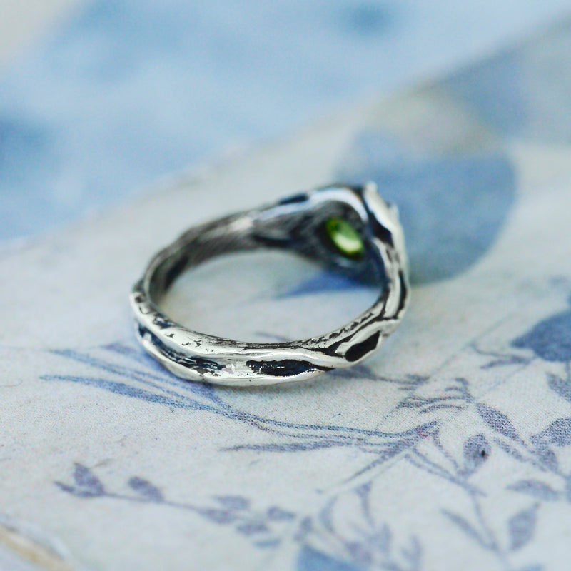 Silver Ring with Peridot "Anais"