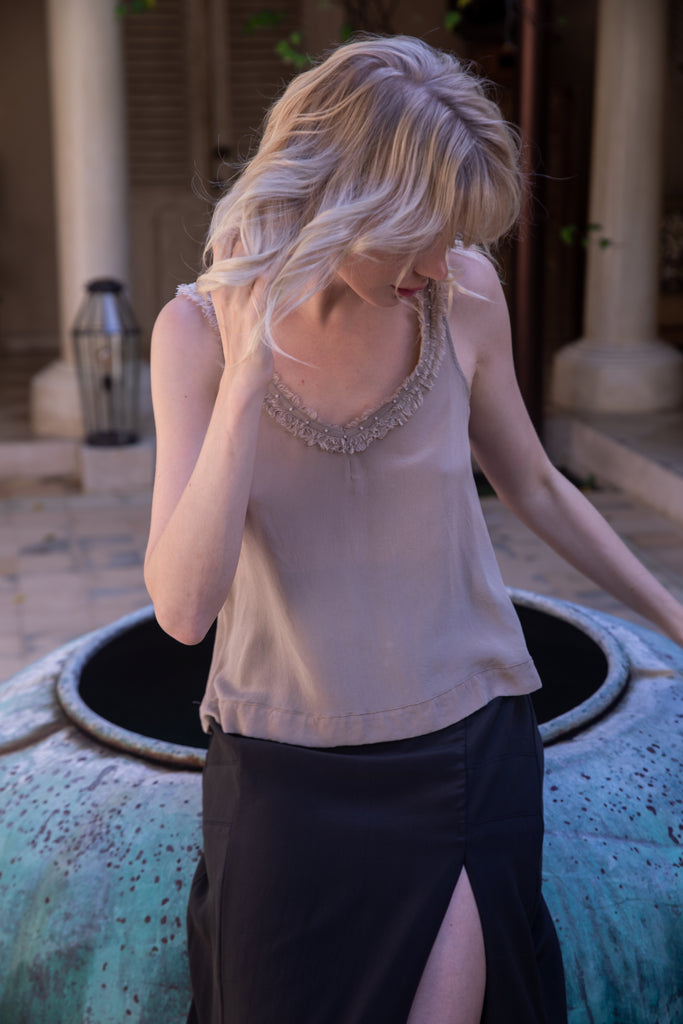 Silk Semi Sheer Top 