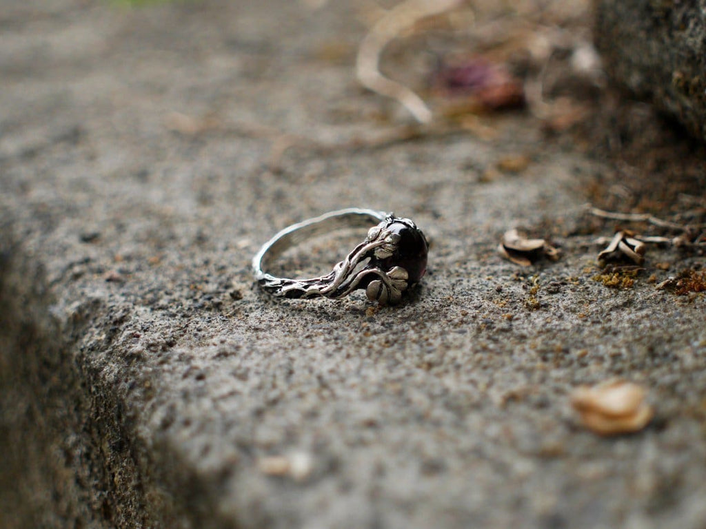 Sterling Silver Garnet Ring