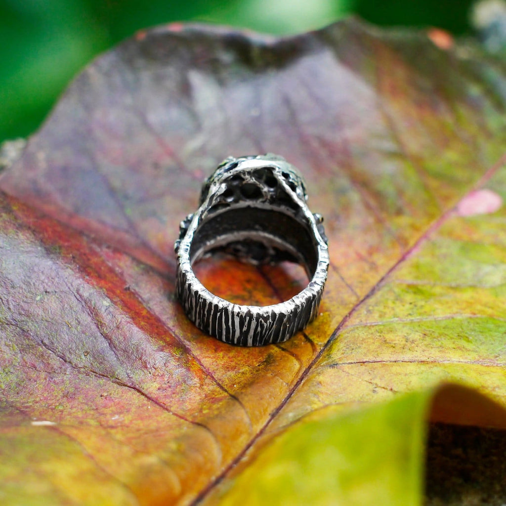 Sterling Silver Labradorite Ring "Amazonia" with 2 Ruby - blacktreelab