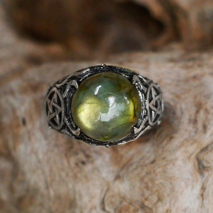 Sterling Silver Labradorite Ring "Ishtar" - blacktreelab