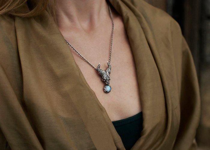 Sterling Silver Moonstone Pendant "Magnificent" - blacktreelab