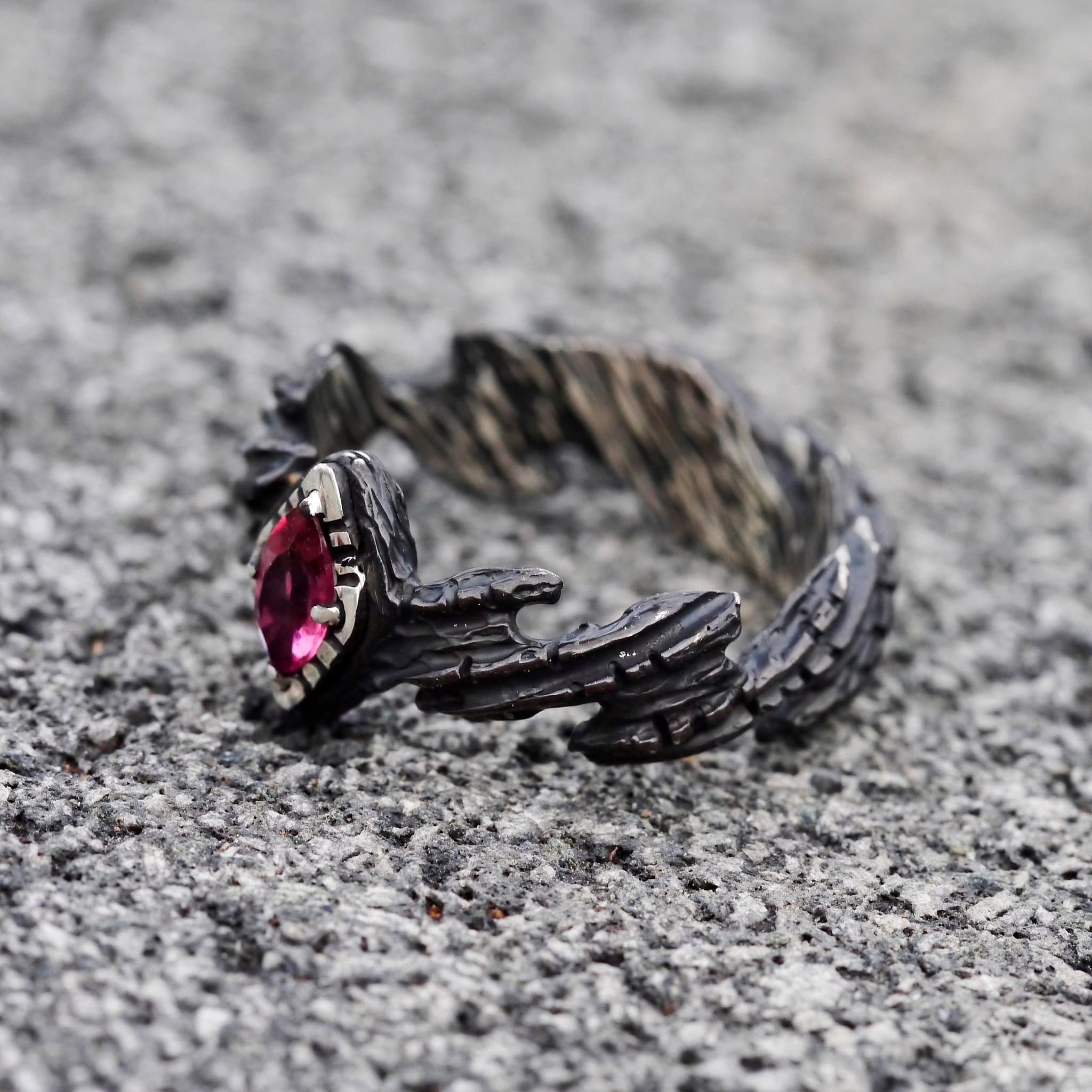 Sterling Silver Pink Tourmaline Ring 