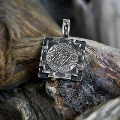 Sterling Silver "Sri Yantra" Pendant - blacktreelab