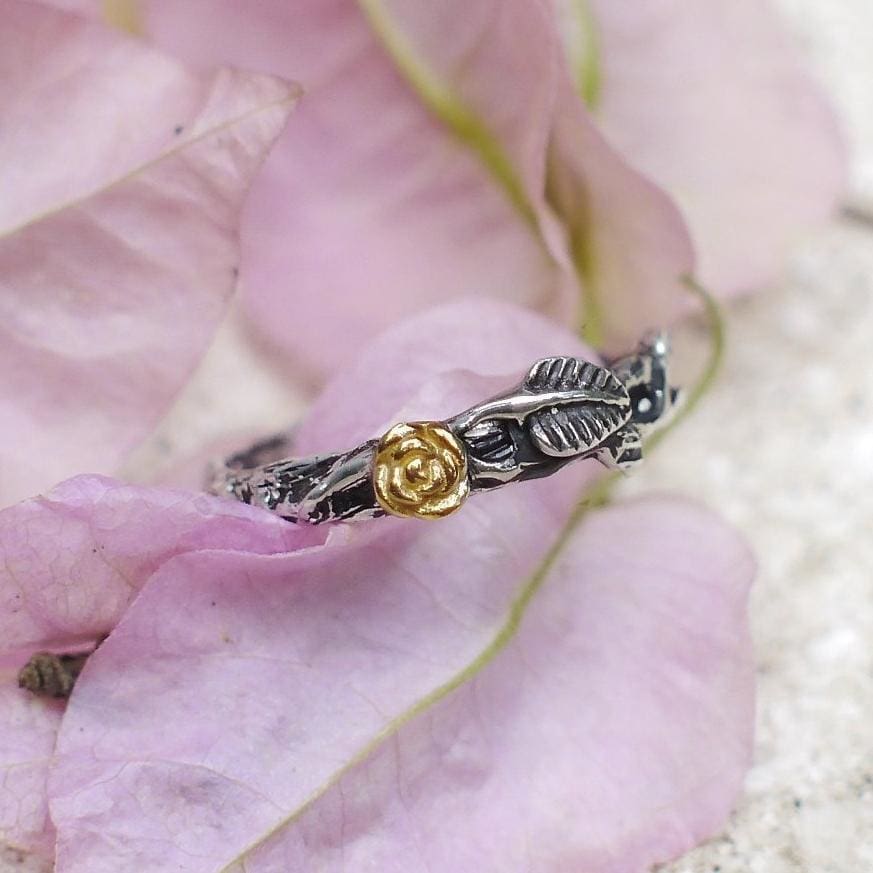 Sterling Silver Twig Band "Angel" - blacktreelab