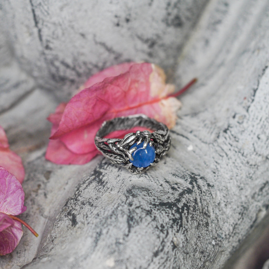 Sterling Silver Kyanite Ring "Indian Summer" - blacktreelab